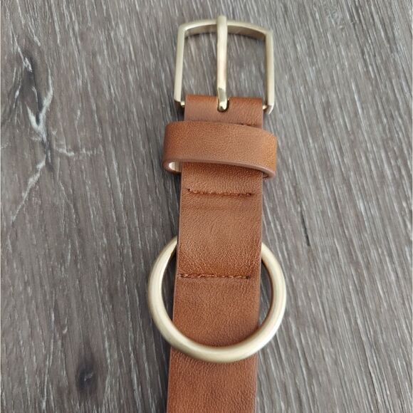 Nine West Faux Leather Tan Belt Size Small - Picture 3 of 6